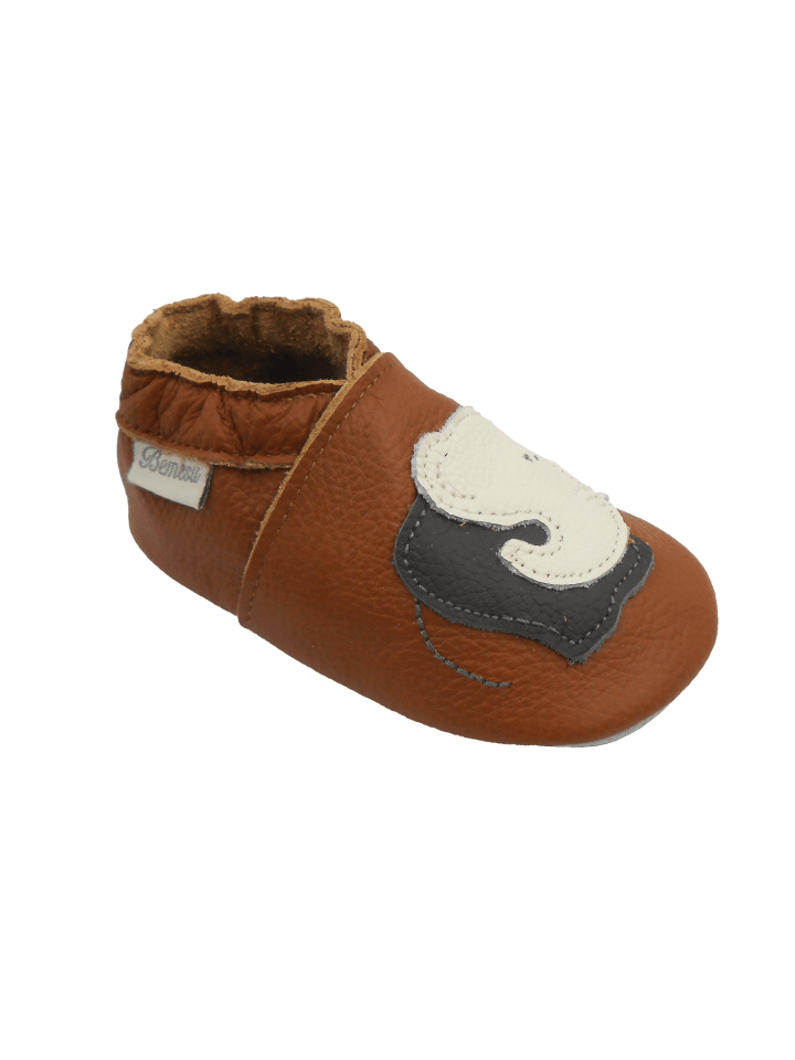 Yalion Leder-Krabbelschuhe 