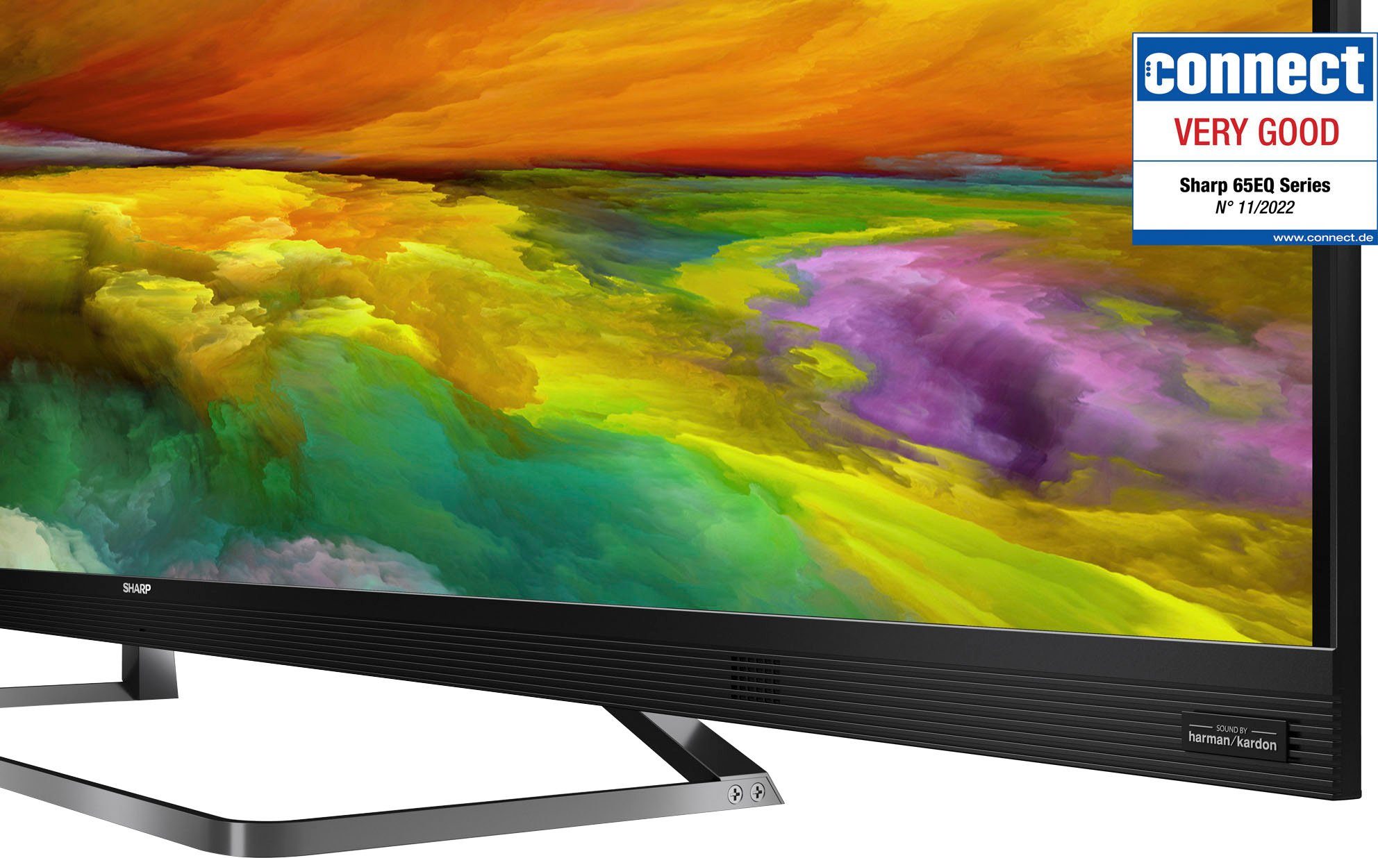 Sharp 4T-C65EQx LED-Fernseher (164 cm/65 Zoll, 4K Ultra HD, Android TV, Smart-TV)