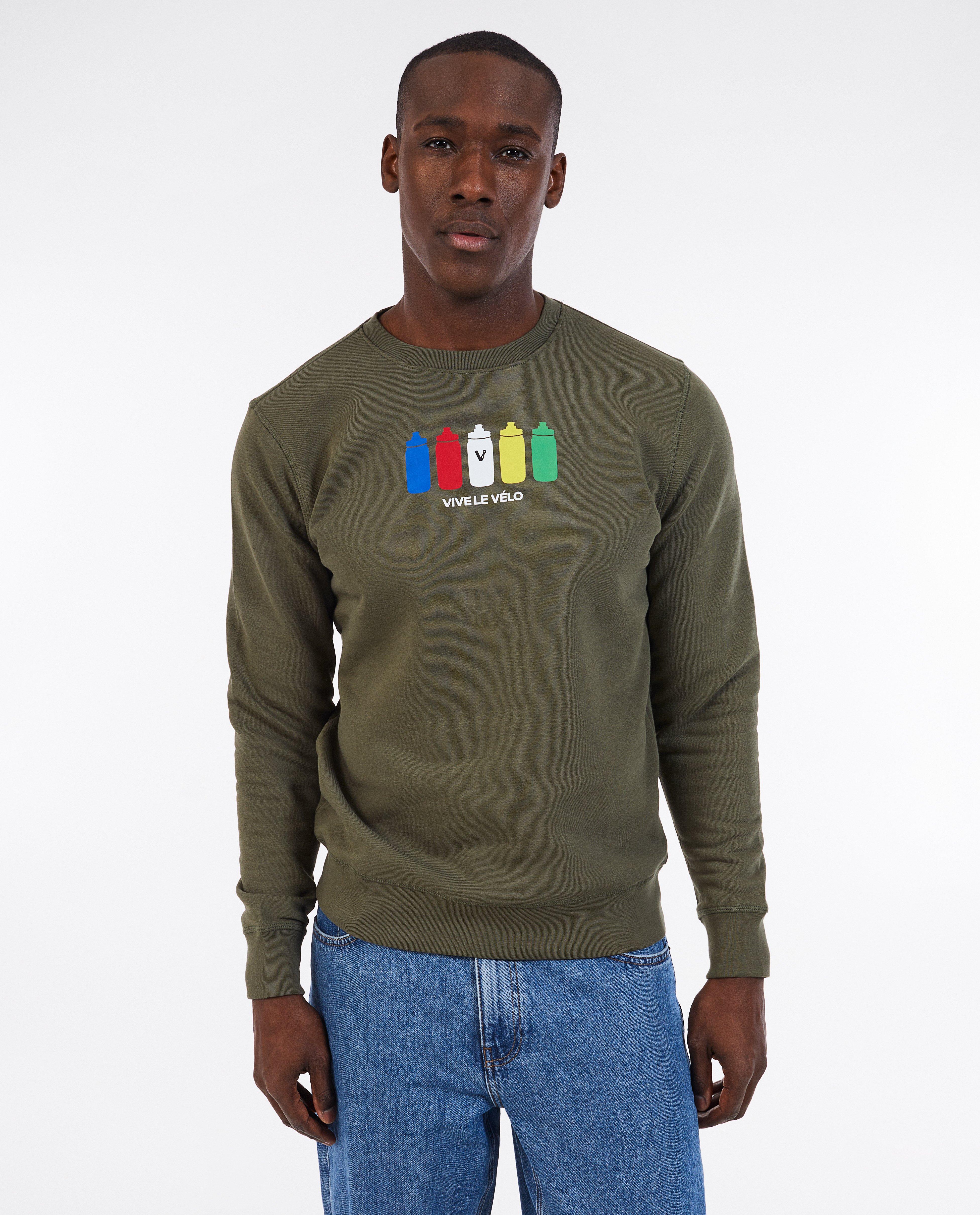 Vive le Vélo Sötétzöld pulóver Vive le Vélo, S-XXL khaki