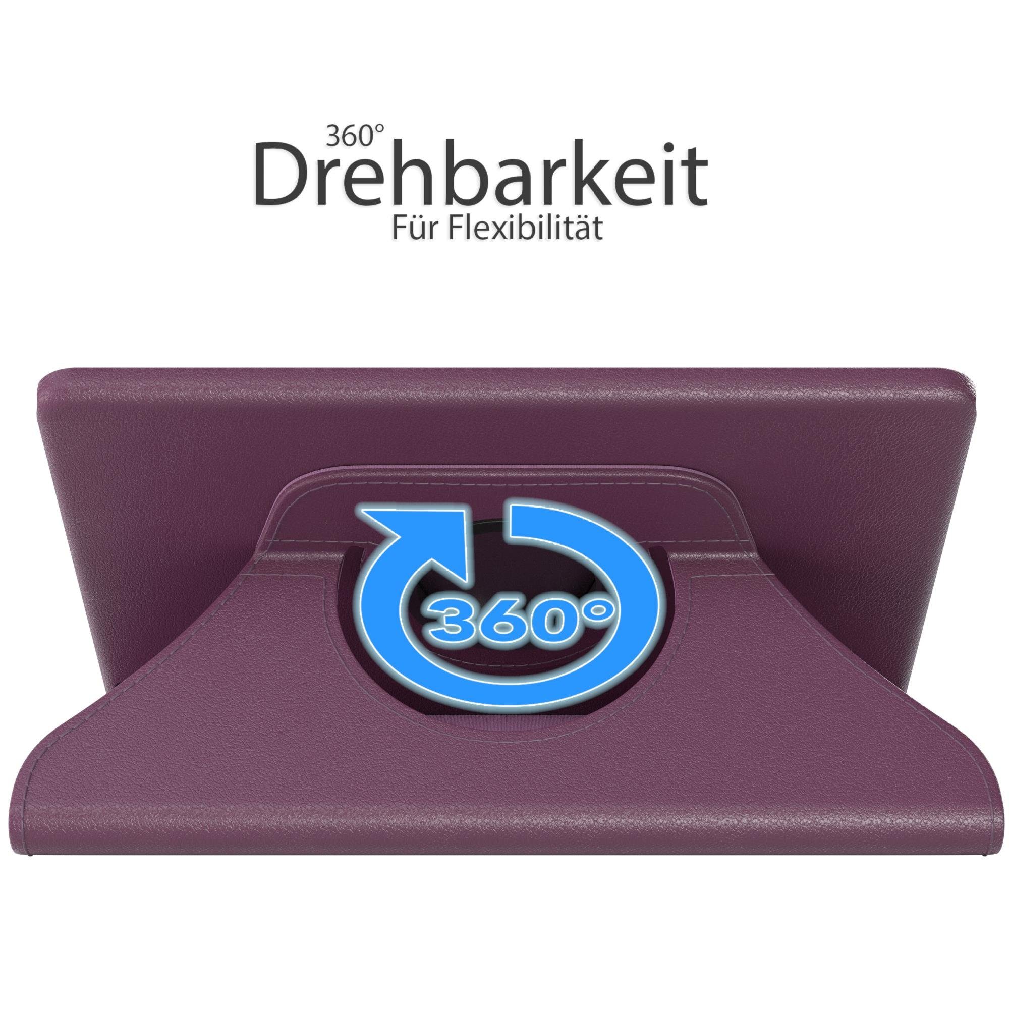 EAZY CASE Tablet-Hülle Rotation Case Samsung Galaxy Tab A 8.0 8 Zoll, Tablet-Hülle Bookstyle Case Fullcover Schutz Tasche Stehfunktion Lila