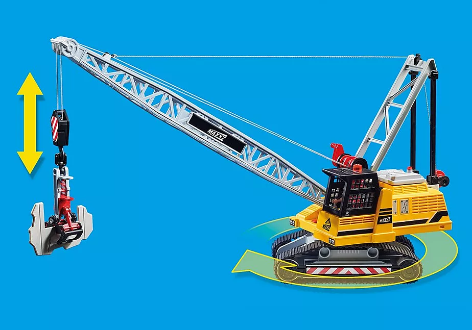 Seilbagger mit Bauteil