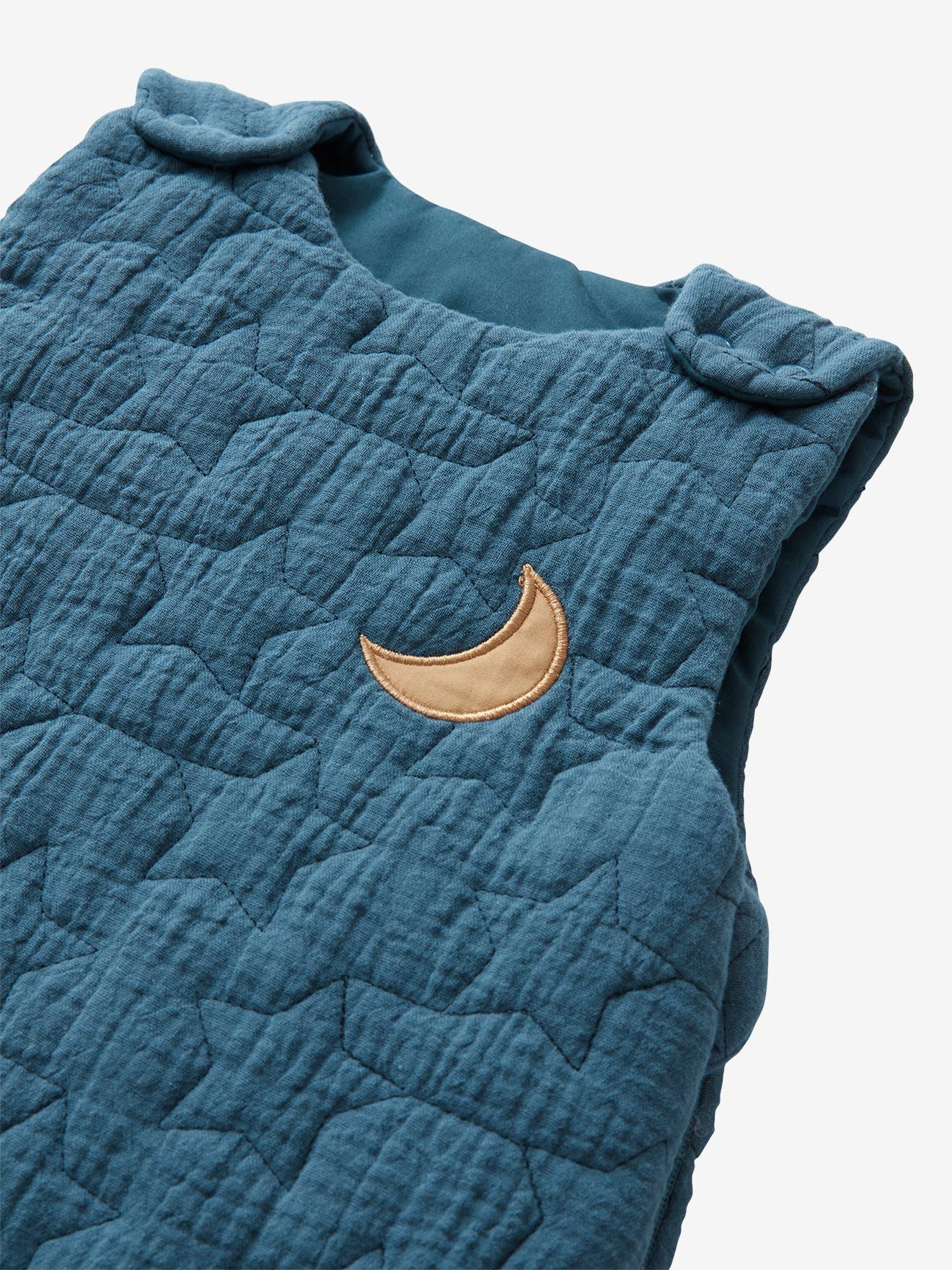 Vertbaudet Bio-Kollektion: Baby Winterschlafsack aus Musselin TRAUMNÄCHTE, Ärmel abnehmbar - wollweiß
