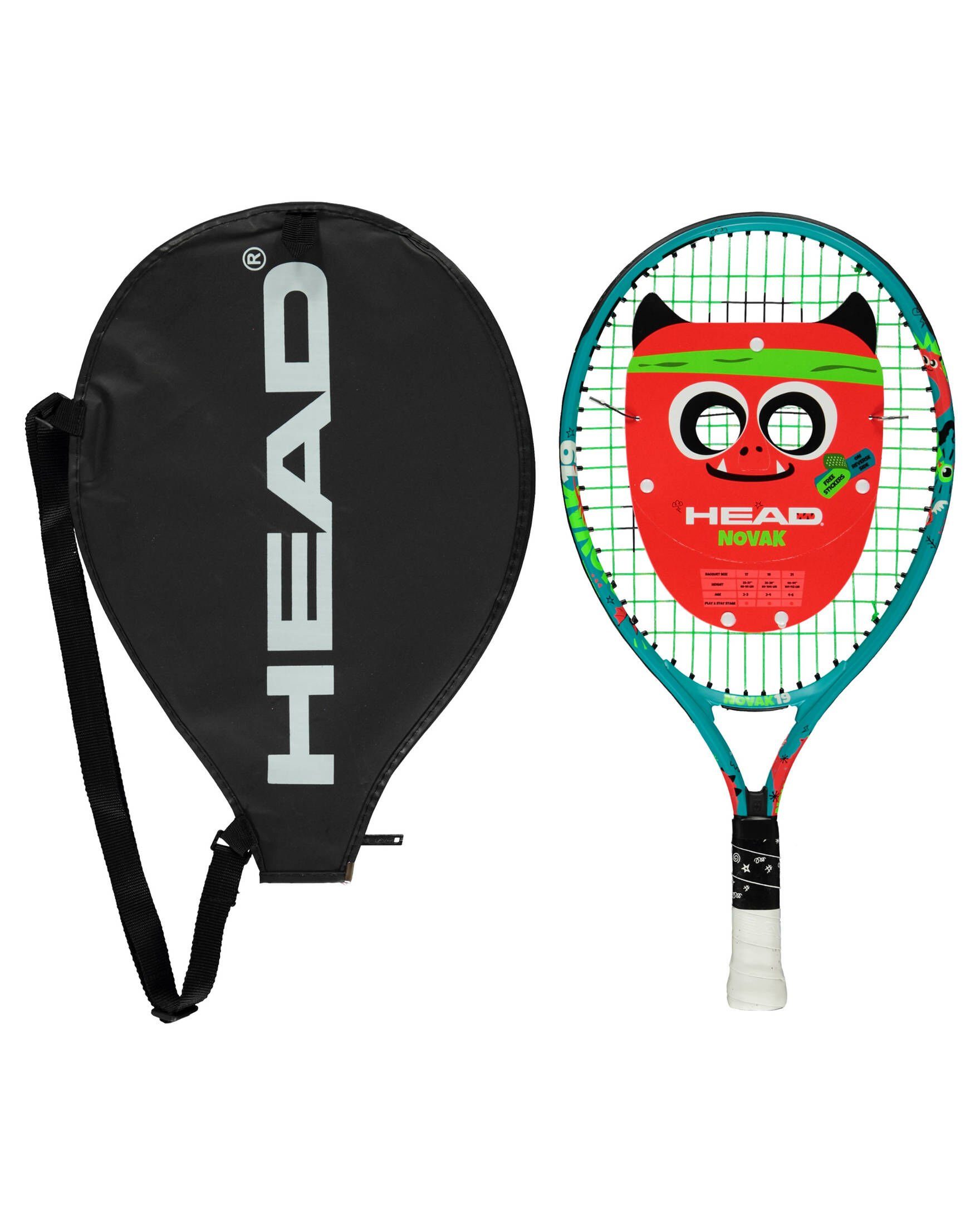 Head Tennisschläger Jungen Tennisschläger NOVAK 19 16x17 bespannt, (1-tlg)