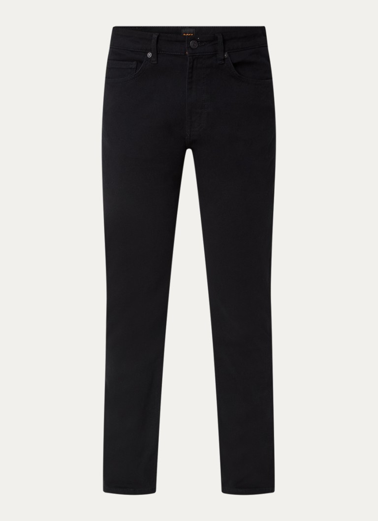 Jeansy HUGO BOSS Delaware o dopasowanym kroju z efektem sprania