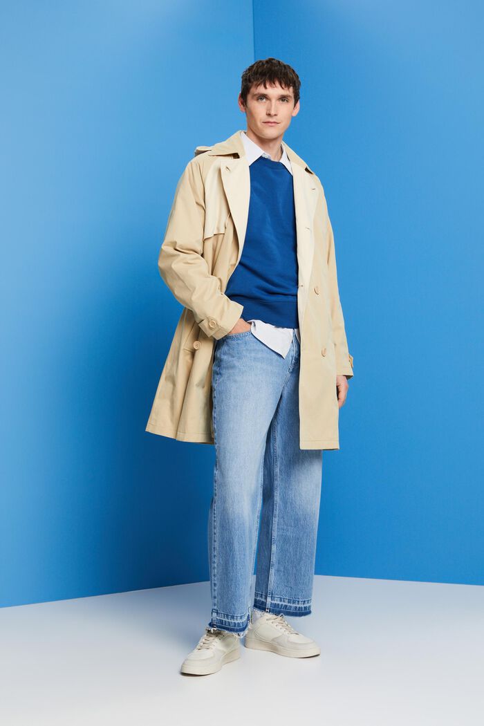 Kurzer Trenchcoat mit Kapuze