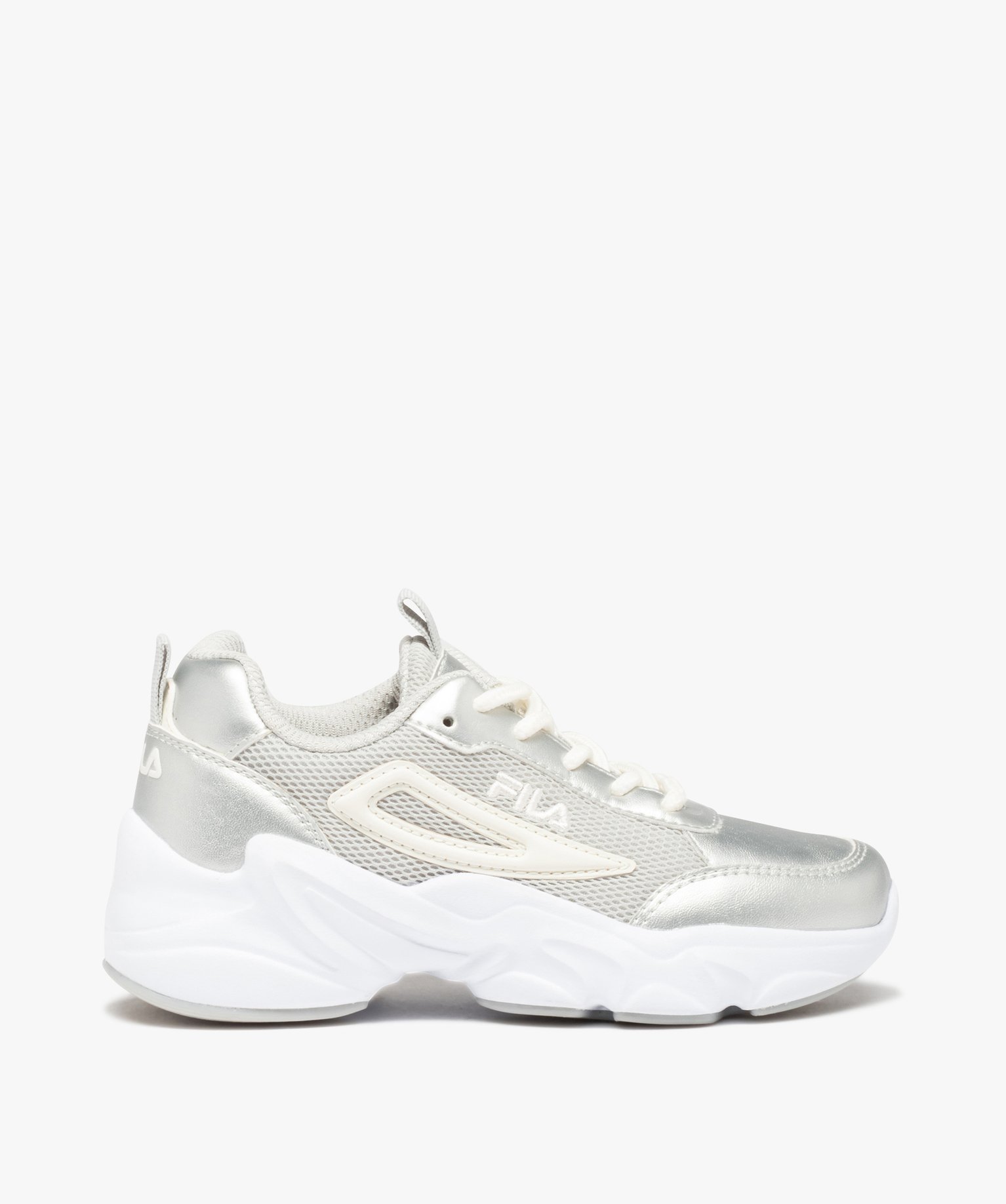 Baskets fille running en mesh et matière irisée – Fila F... argent | GEMO