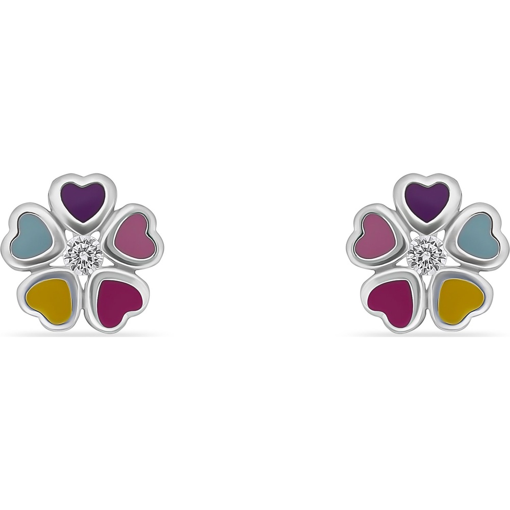 FAVS Boucles d'oreilles à fermoir à poussette 925 Argent Boucles d'oreilles