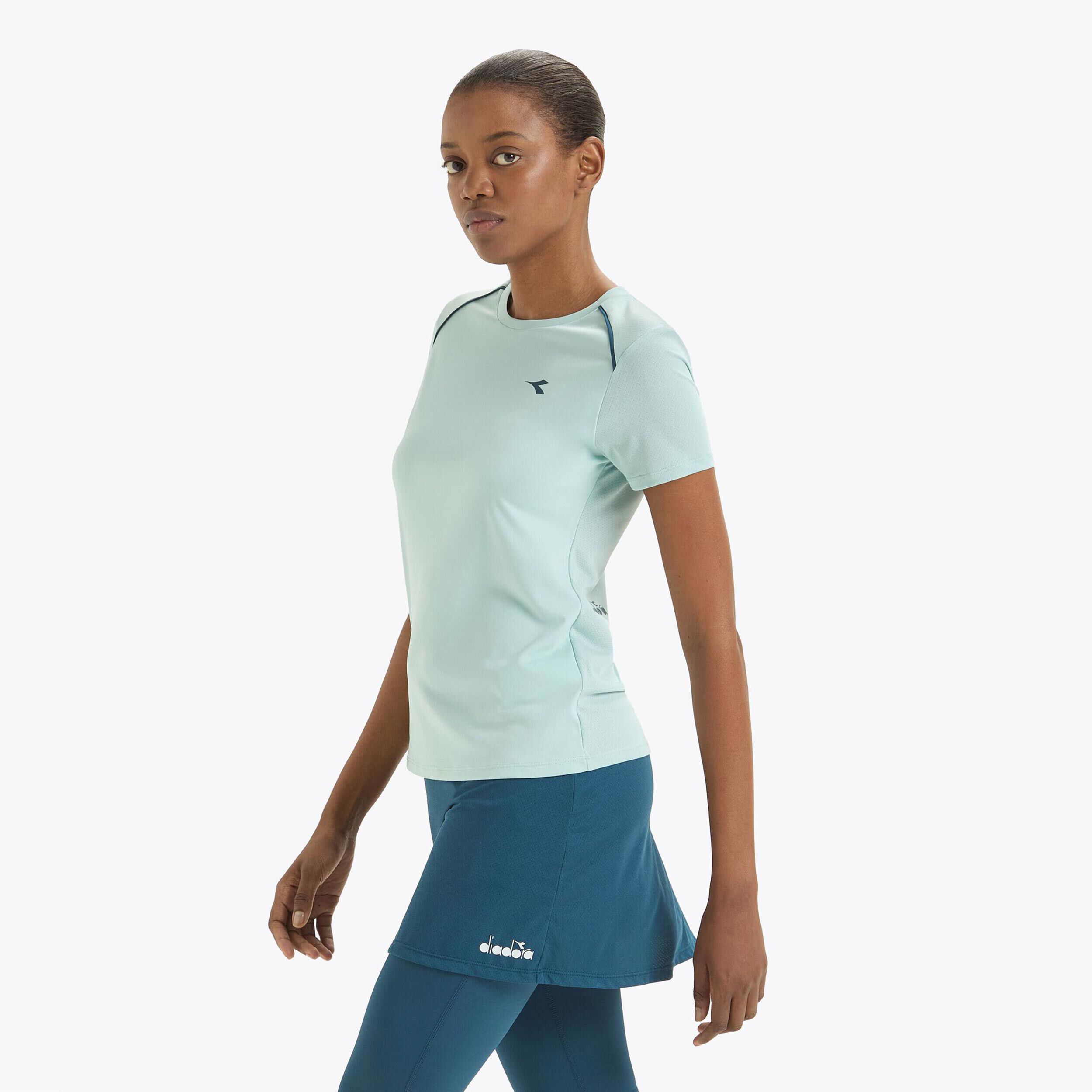 L. T-Shirt Damen - Hellblau