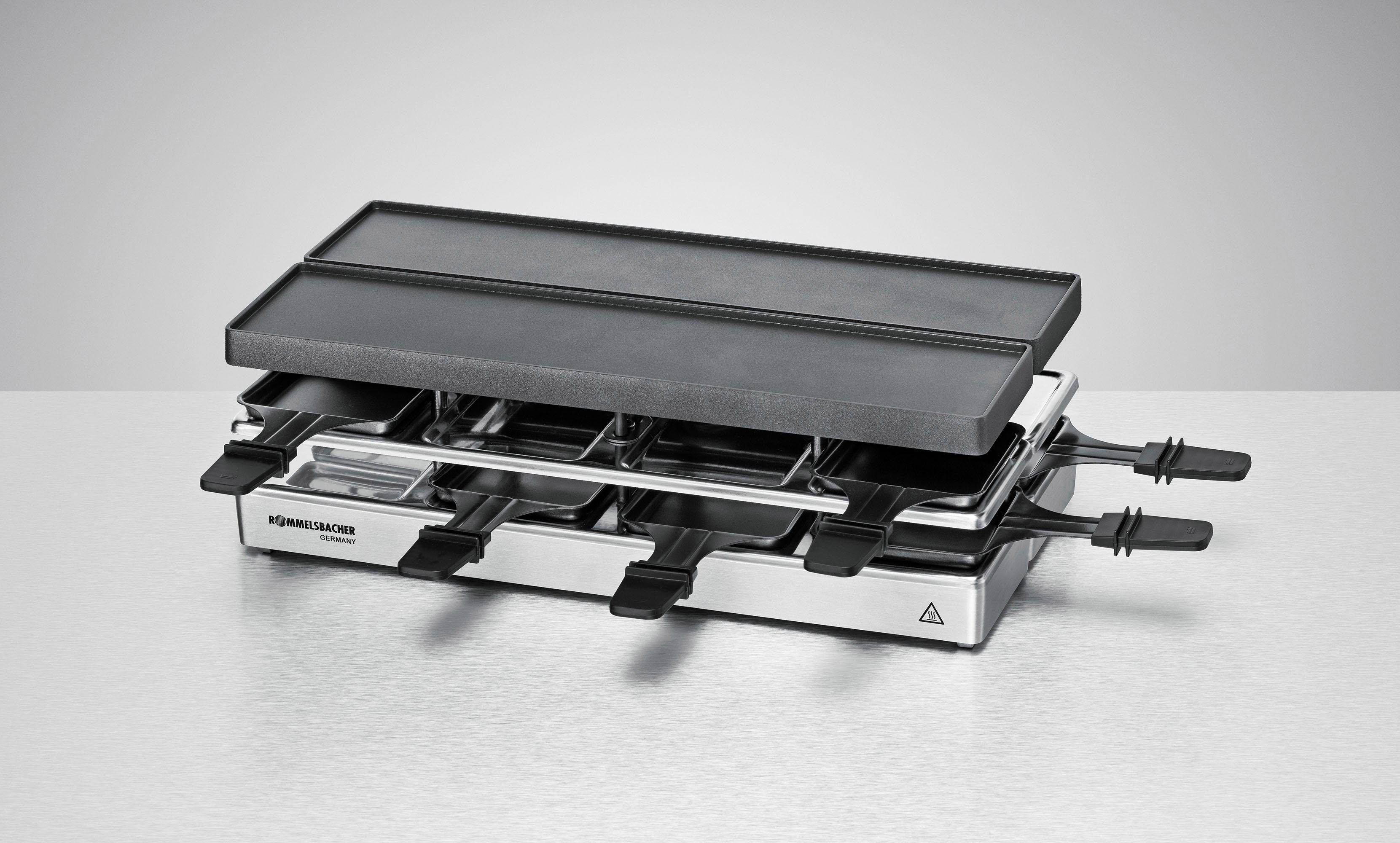 Rommelsbacher Raclette RC 1600, 8 Raclettepfännchen, 1590 W