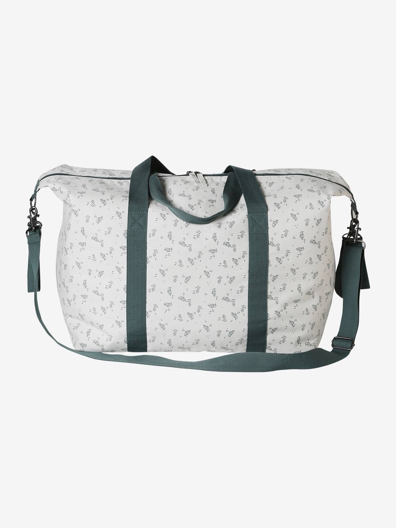 Vertbaudet Weekender Wickeltasche MALAGA - weiß/grün bedruckt