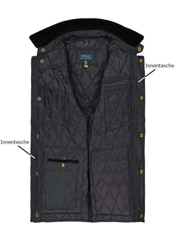 Polo Ralph Lauren, Steppjacke, Mikrofaser wasserabweisend, schwarz