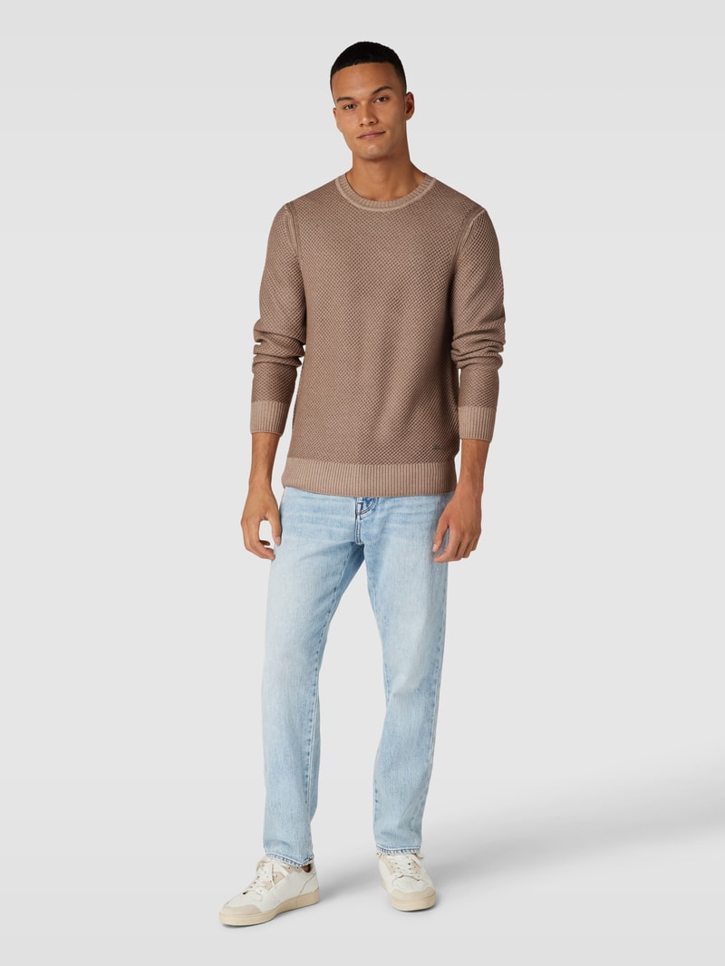 Strickpullover aus Schurwolle Modell 'Willon' in beige