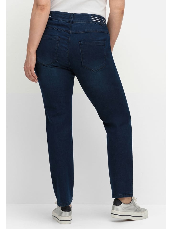 sheego Schmale Jeans in blue Denim günstig kaufen