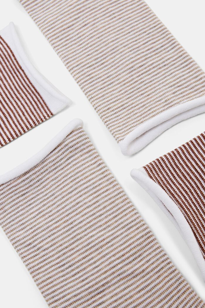 Gestreifte Socken mit Rollrand, Bio-Baumwolle