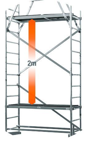 KRAUSE Arbeitsgerüst ClimTec System 1. Aufstockung, nur in Verbindung mit dem ClimTec System Grundgerüst nutzbar