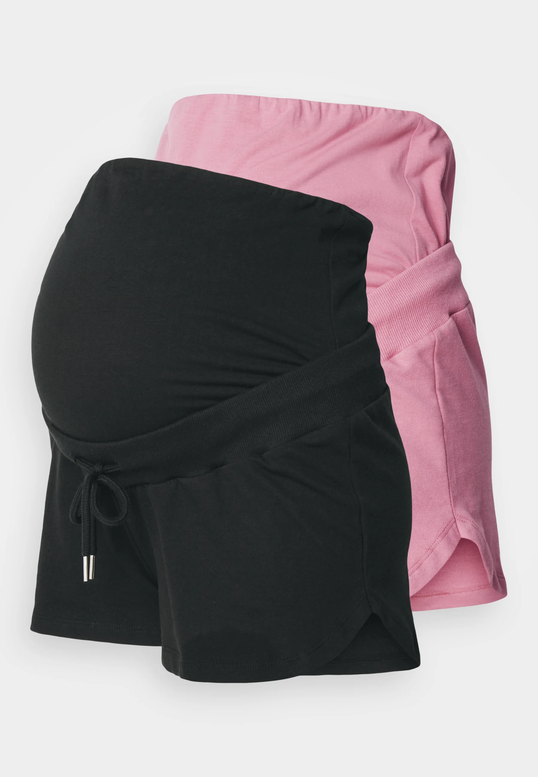 Pack de 2 pantalones cortos de maternidad Even&Odd - negro/rosa