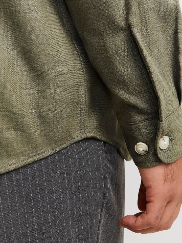 JACK & JONES PLUS Overshirt in Tea Leaf günstig kaufen