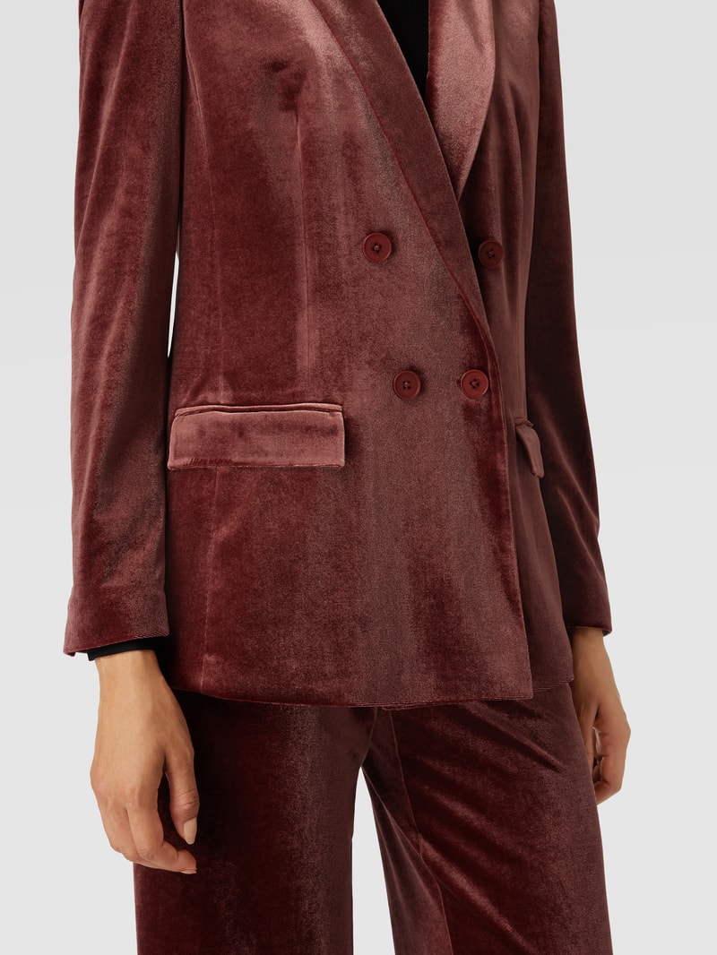 Blazer mit Pattentaschen in bordeaux rot