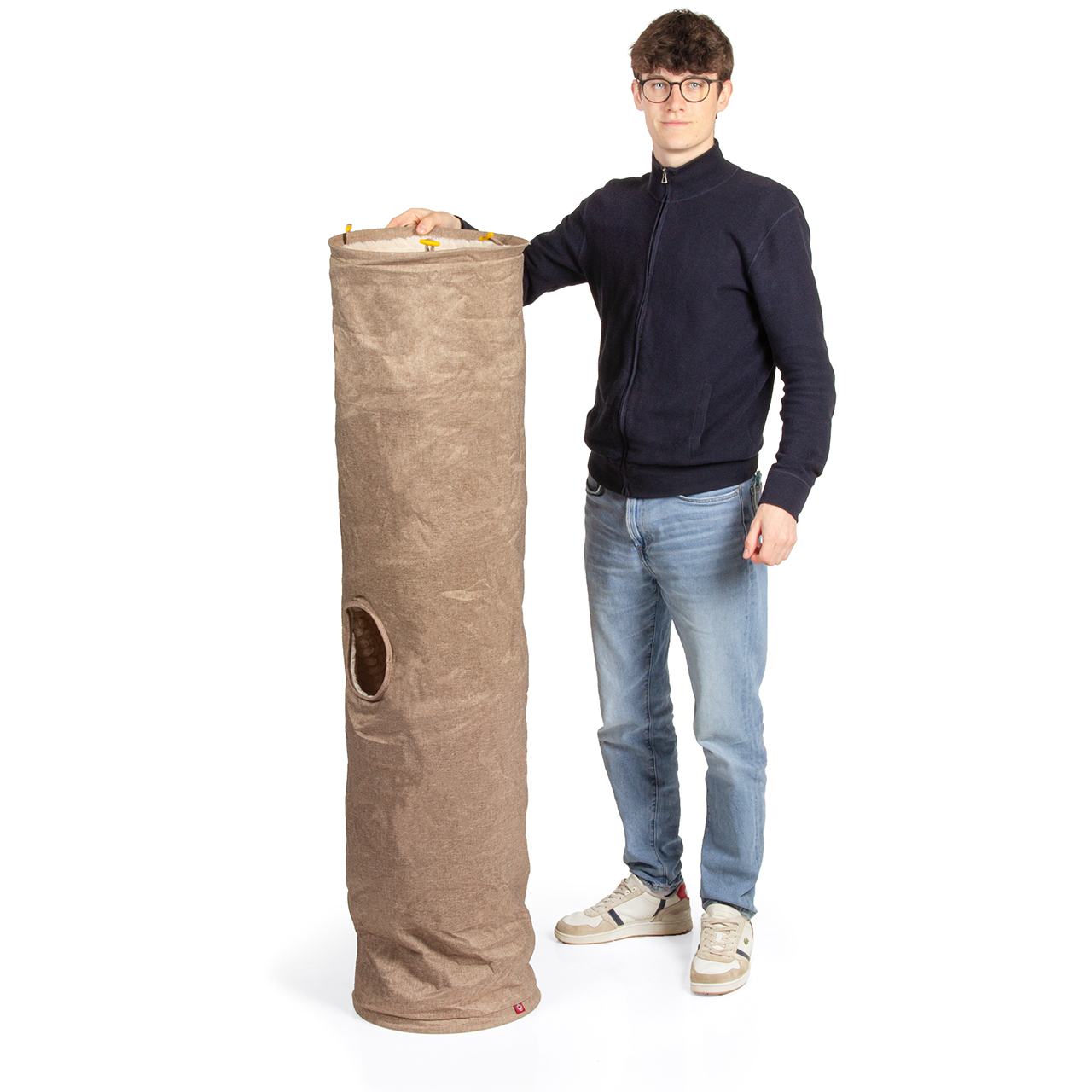 Canadian Cat Company Katzentunnel Canadian Cat Company Katzentunnel XXL mit Kuschelfell beige