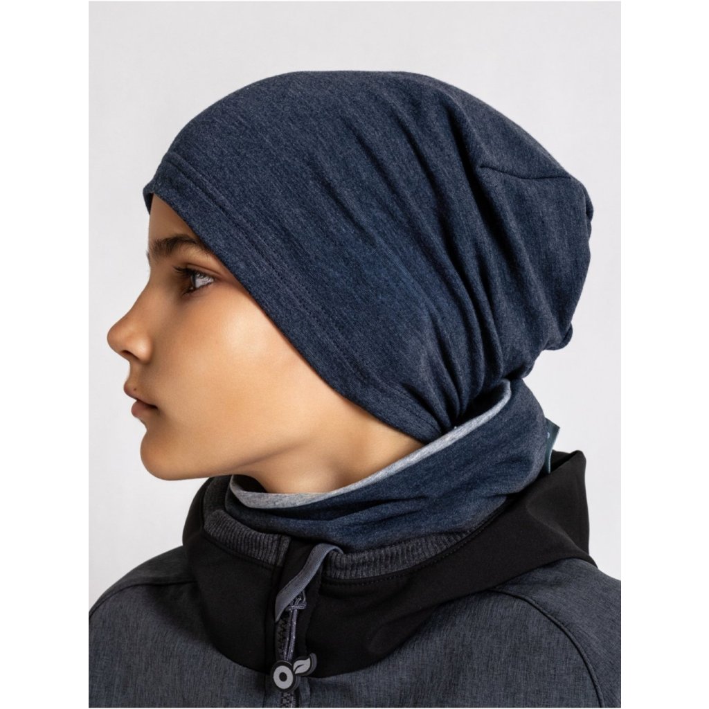 Unuo Kindermütze Homeless dunkel Jeans