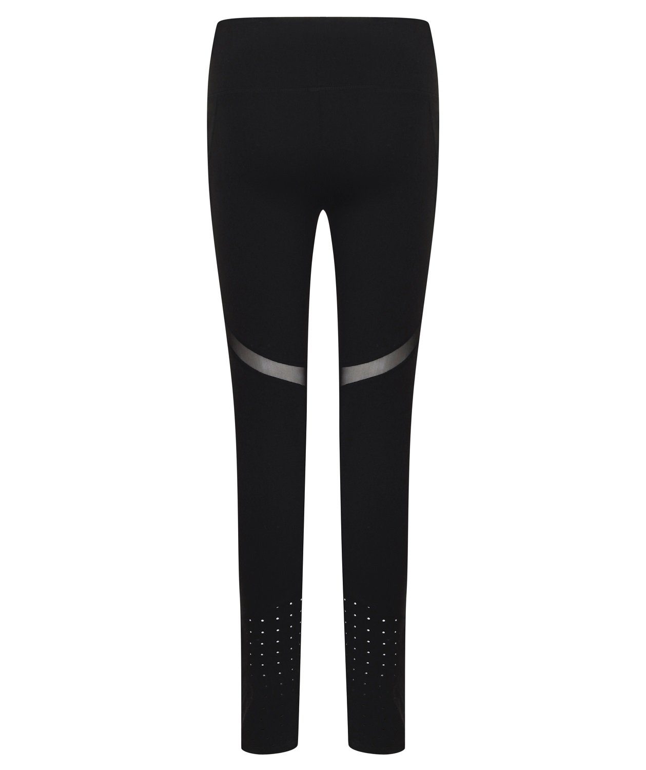 Tombo Leggings Damen Leggings mit Mesh-Streifen vorne u. hinten am Oberschenkel Blickdichtes Stretch-Gewebe, XS bis XXL