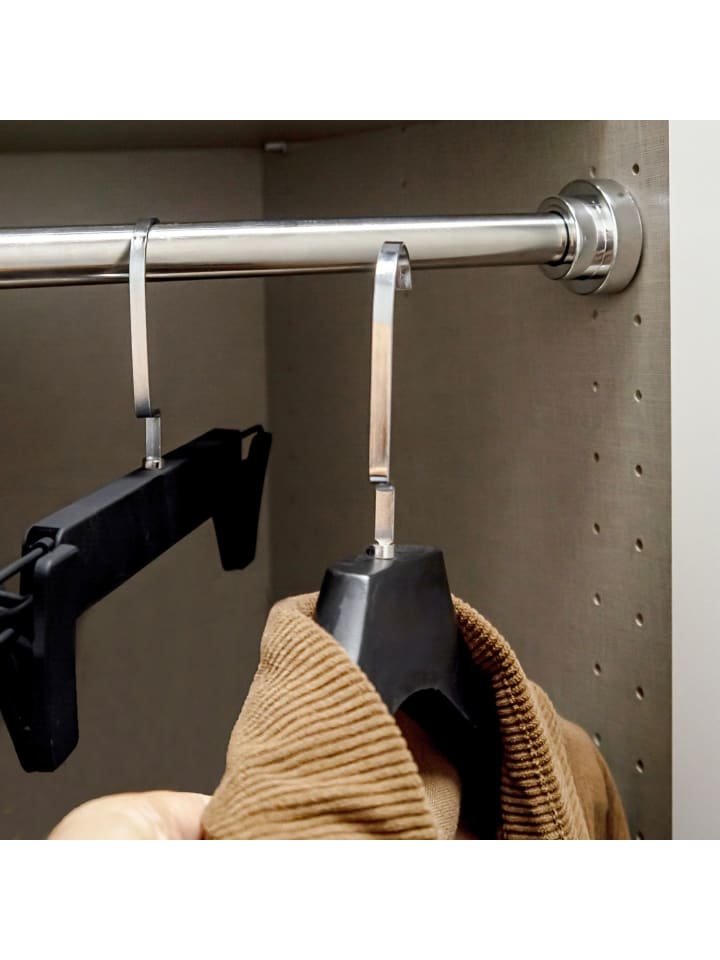 Intirilife Teleskopstange Duschstange Gardinenstange 120-220cm in 60 - 105 cm in SILBER günstig kaufen 100 cm
