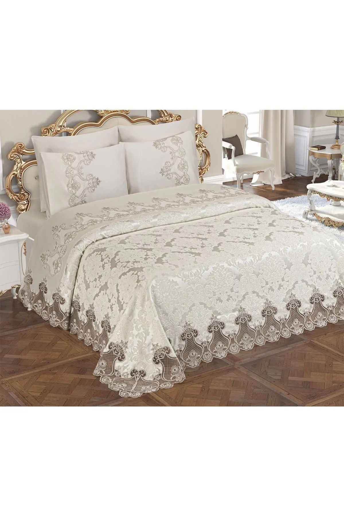 Çeyiz Diyarı  Mitgift-Piqué-Set Dubai Creme