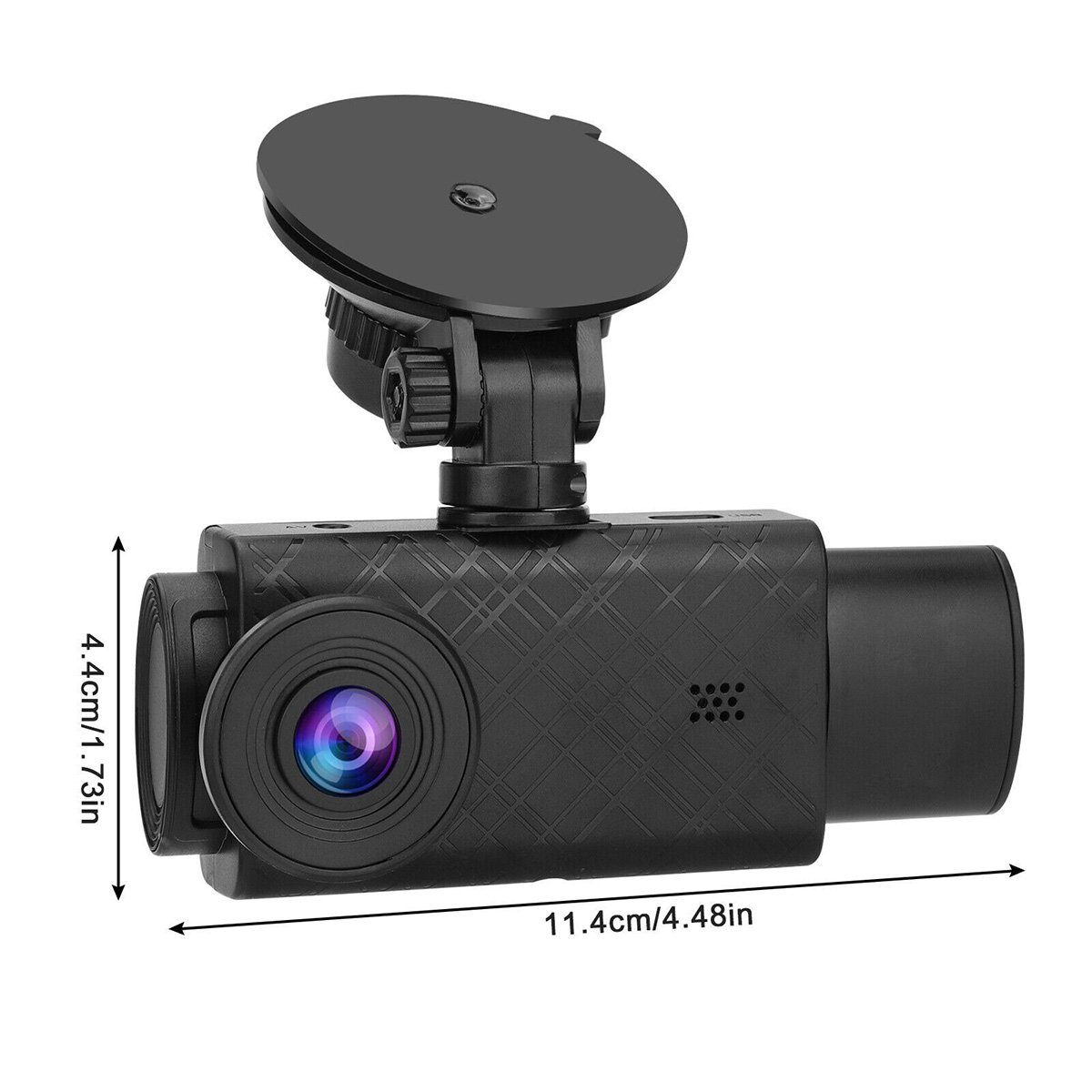 Yoyaxi Simultane Videoaufnahme mit drei Linsen Dashcam (Nachtsicht, Parkmodus und Bewegungserkennung für mehr Sicherheit)
