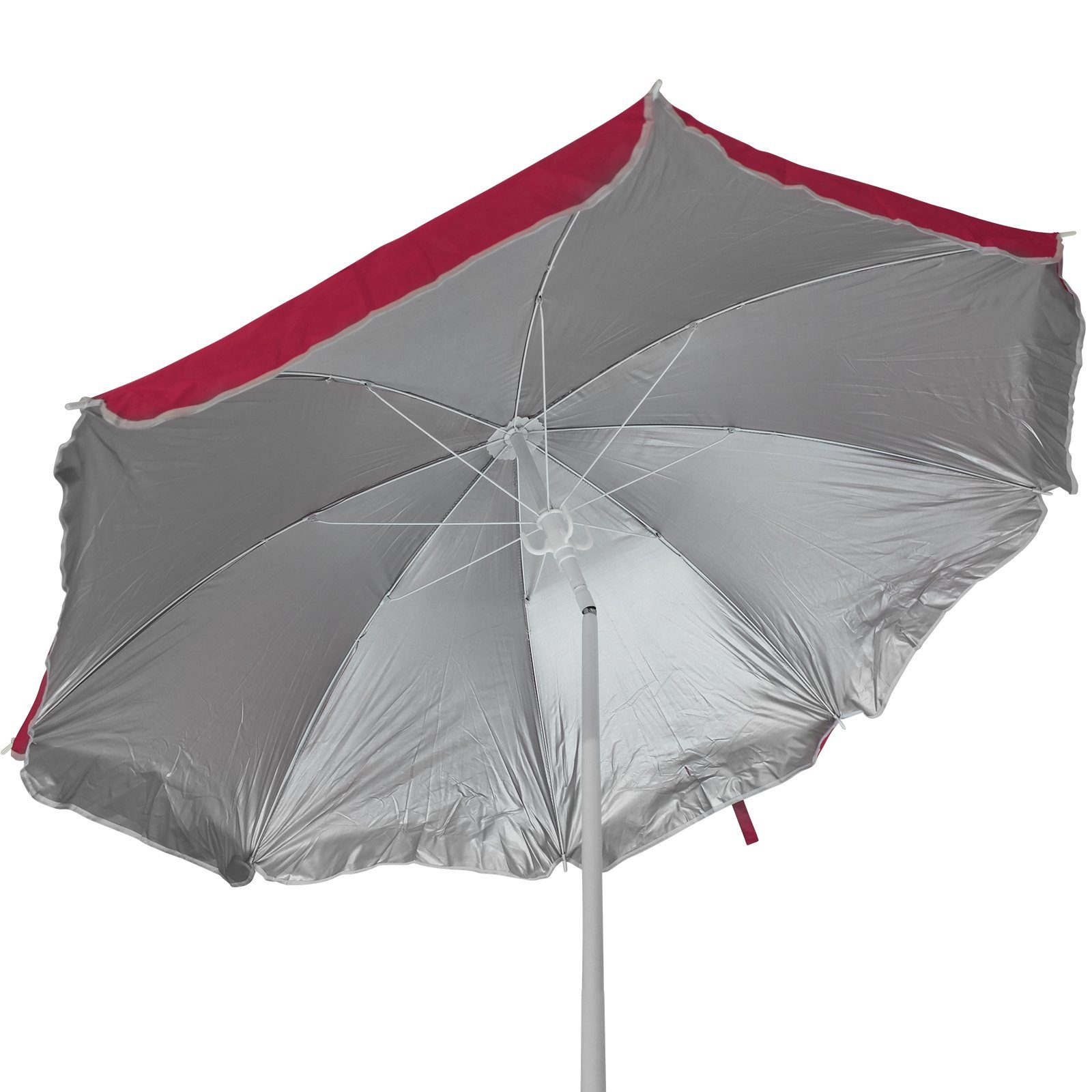 Koopman Sonnenschirm 156cm mit Farbauswahl Verstellbar, Knickgelenk Lichtschutzfaktor 30+ Strandschirm Sonnenschutz Strand