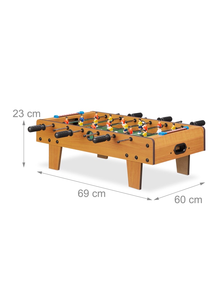 relaxdays Tischkicker in Grün/Braun günstig kaufen onesize