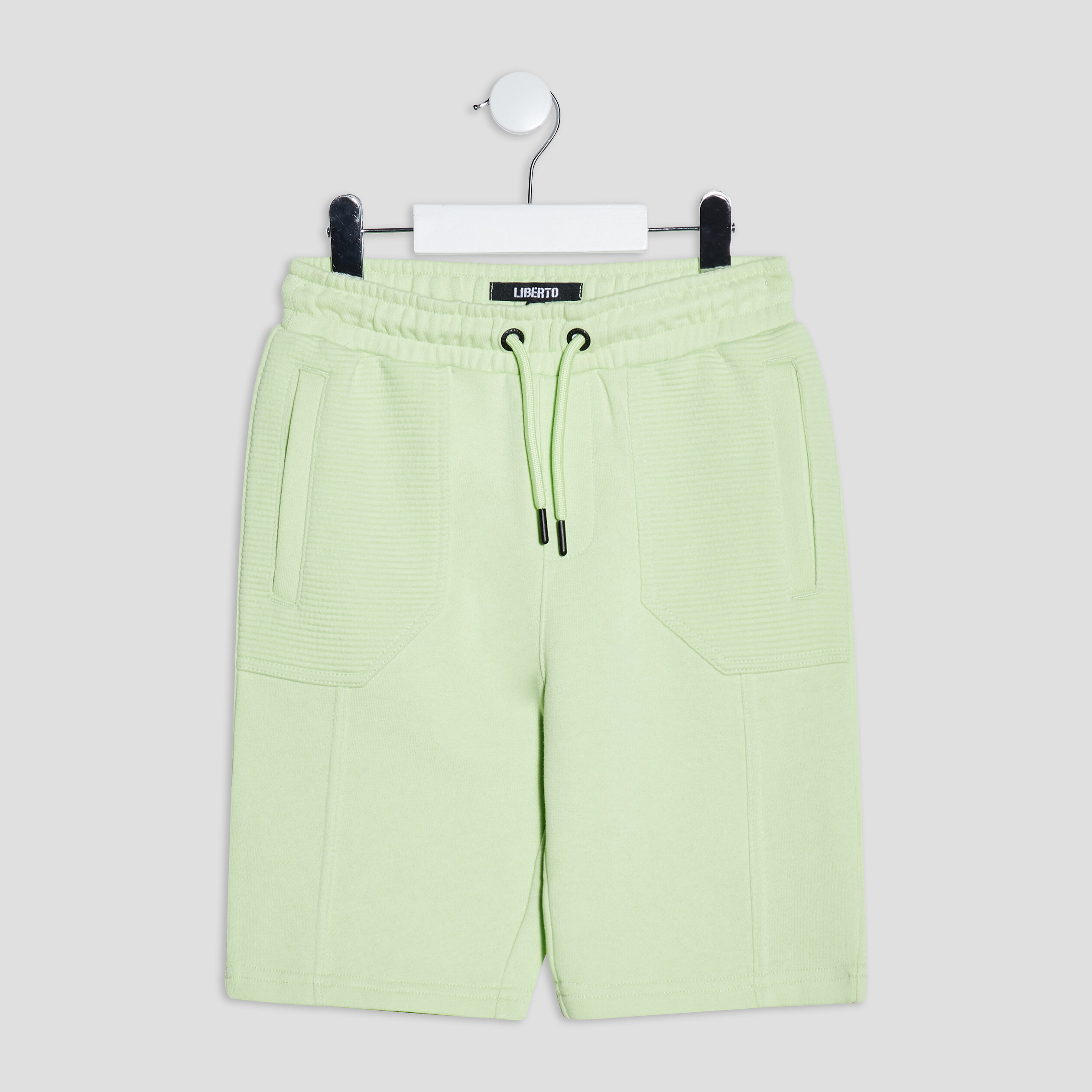 Short jogging ajustable 2 poches Liberto vert clair garçon | La Halle