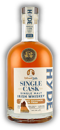 Hyde Vibrant Still Irish Single Malt Whiskey Single Cask Cabernet Sauvignon Finish beschädgtes Etikett Hyde Vibrant Still Irish Single Malt Whiskey Single Cask Cabernet Sauvignon Finish beschädgtes Etikett Limited Edition. 0,7	 Liter - Vol 46%