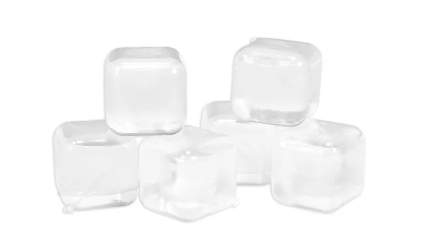 Kikkerland wiederverwendbare Eiswürfel transparent