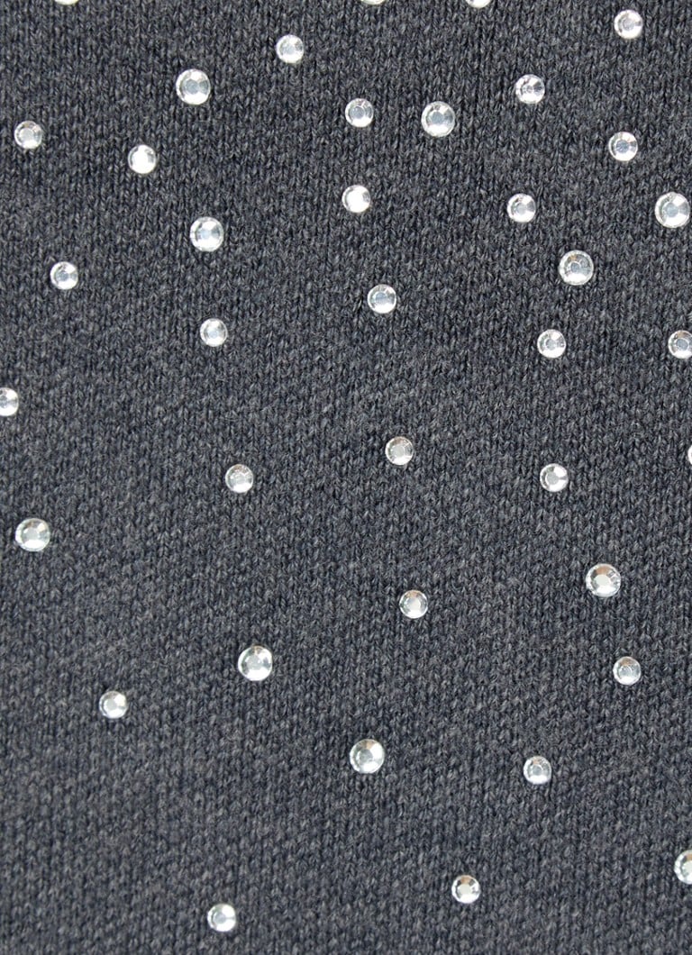 Maje  Fijngebreid vest in wolblend met strass