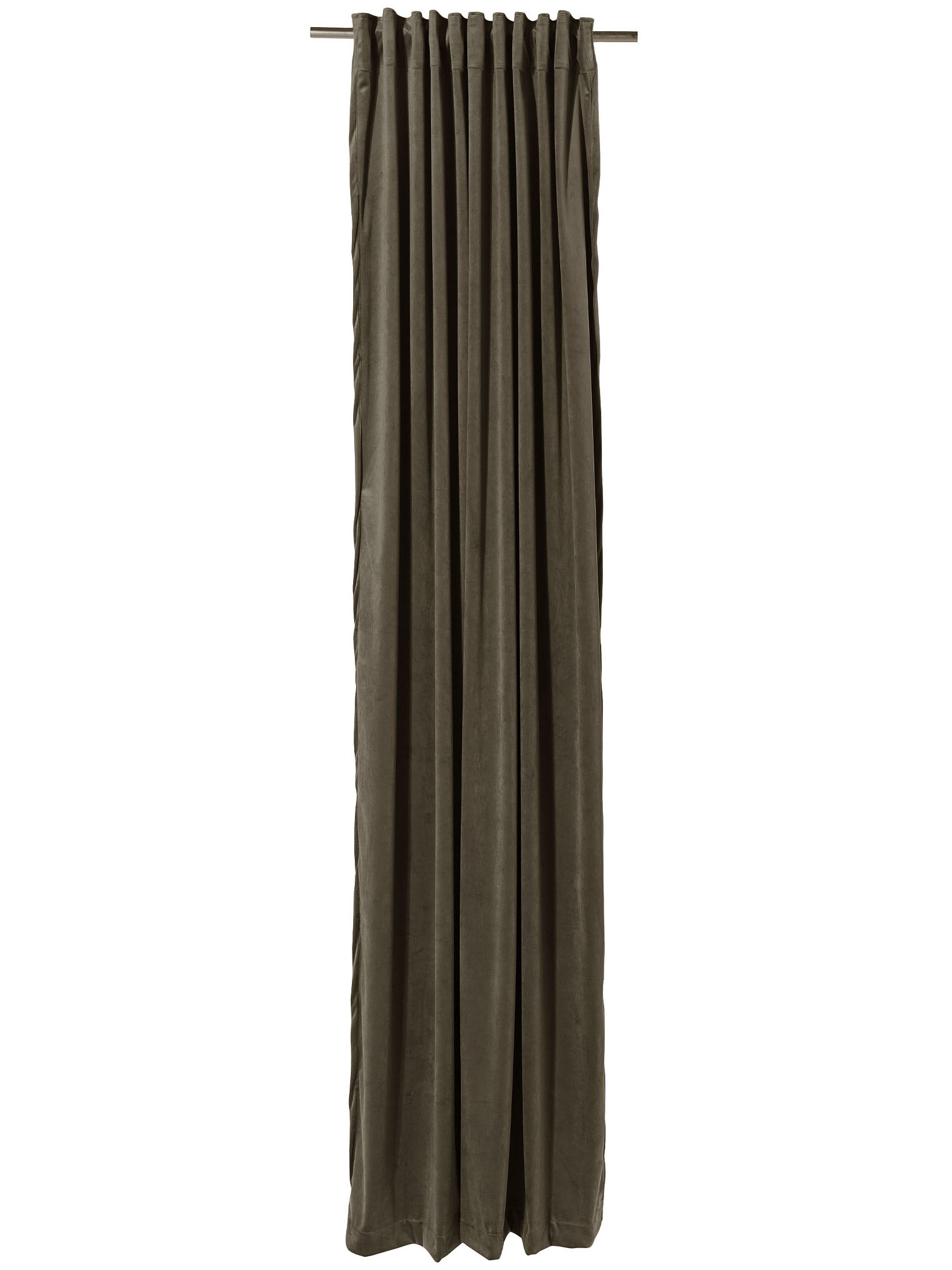Marilana Vorhang mit Gardinenband, Taupe