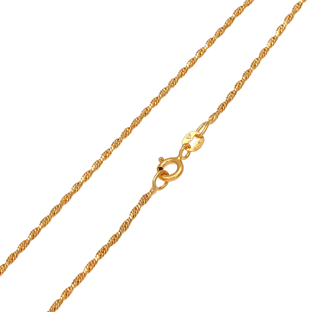Elli Elli Collier Basic Kordelkette Gedreht Twist Fein 925 Silber Bijoux
