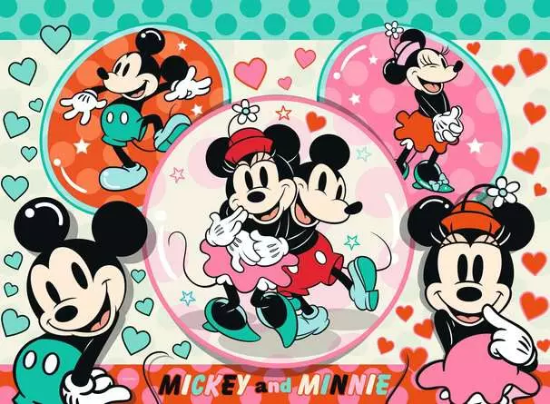 Kinderpuzzle ab 7 Jahren - Unser Traumpaar Mickey und Minnie - 150 Teile