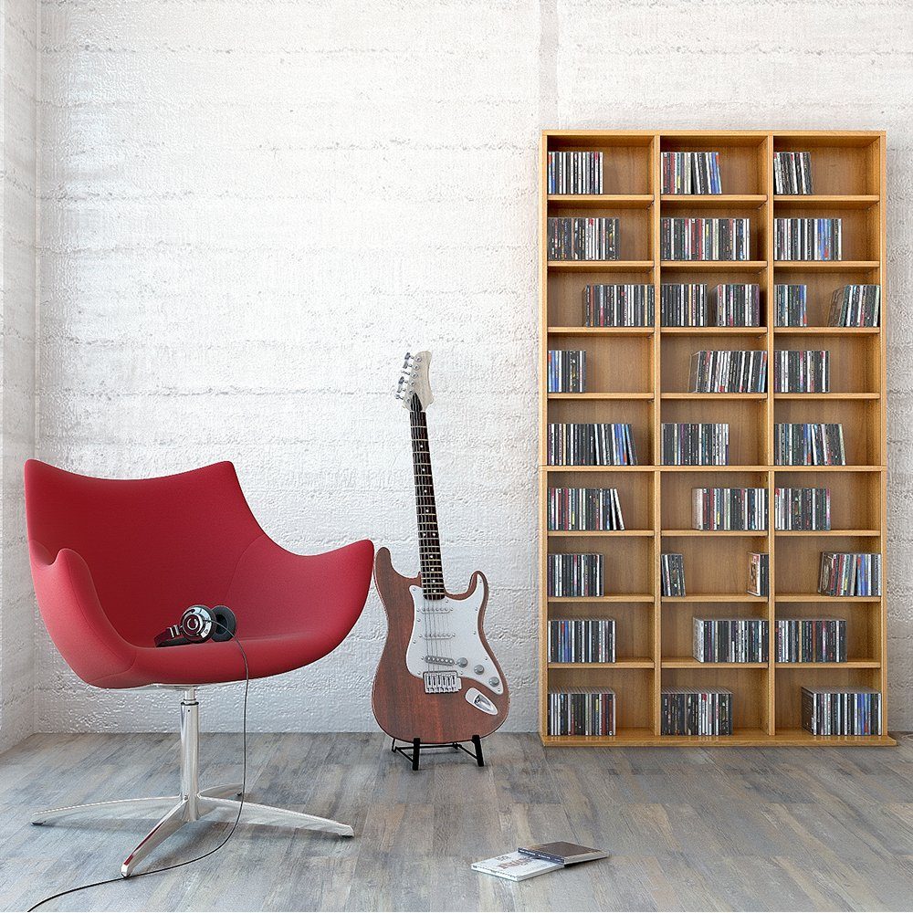 Vicco CD-Regal Wandregal CD DVD Regal Medienregal JUKEBOX Buche
