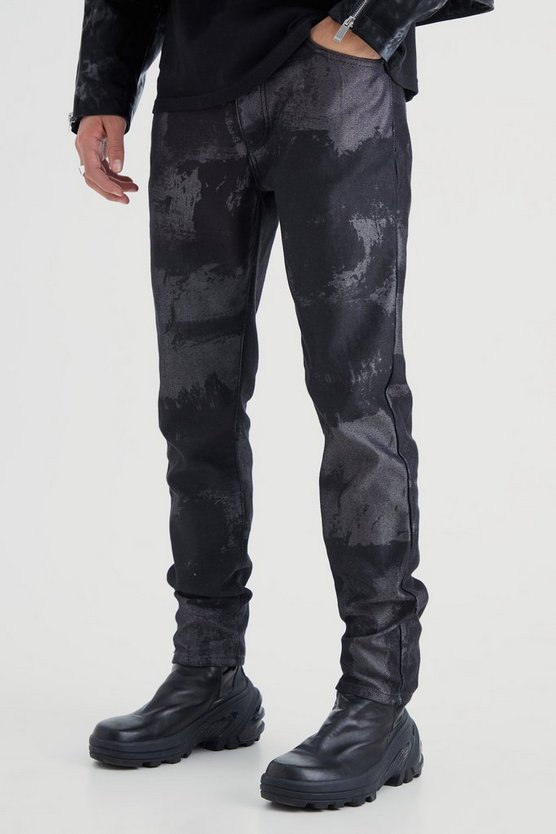 Gebleichte Slim-Fit Jeans