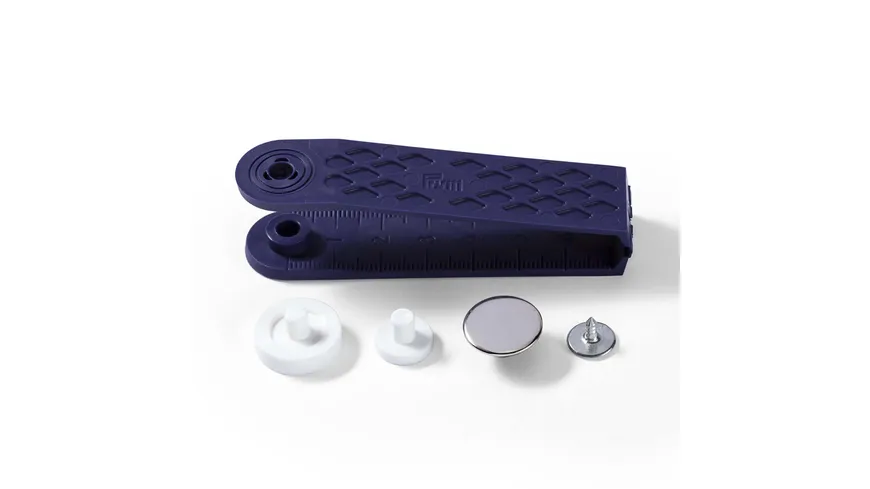Prym nähfreie Jeans-Knöpfe glatt Messing 17 mm silberfarbig