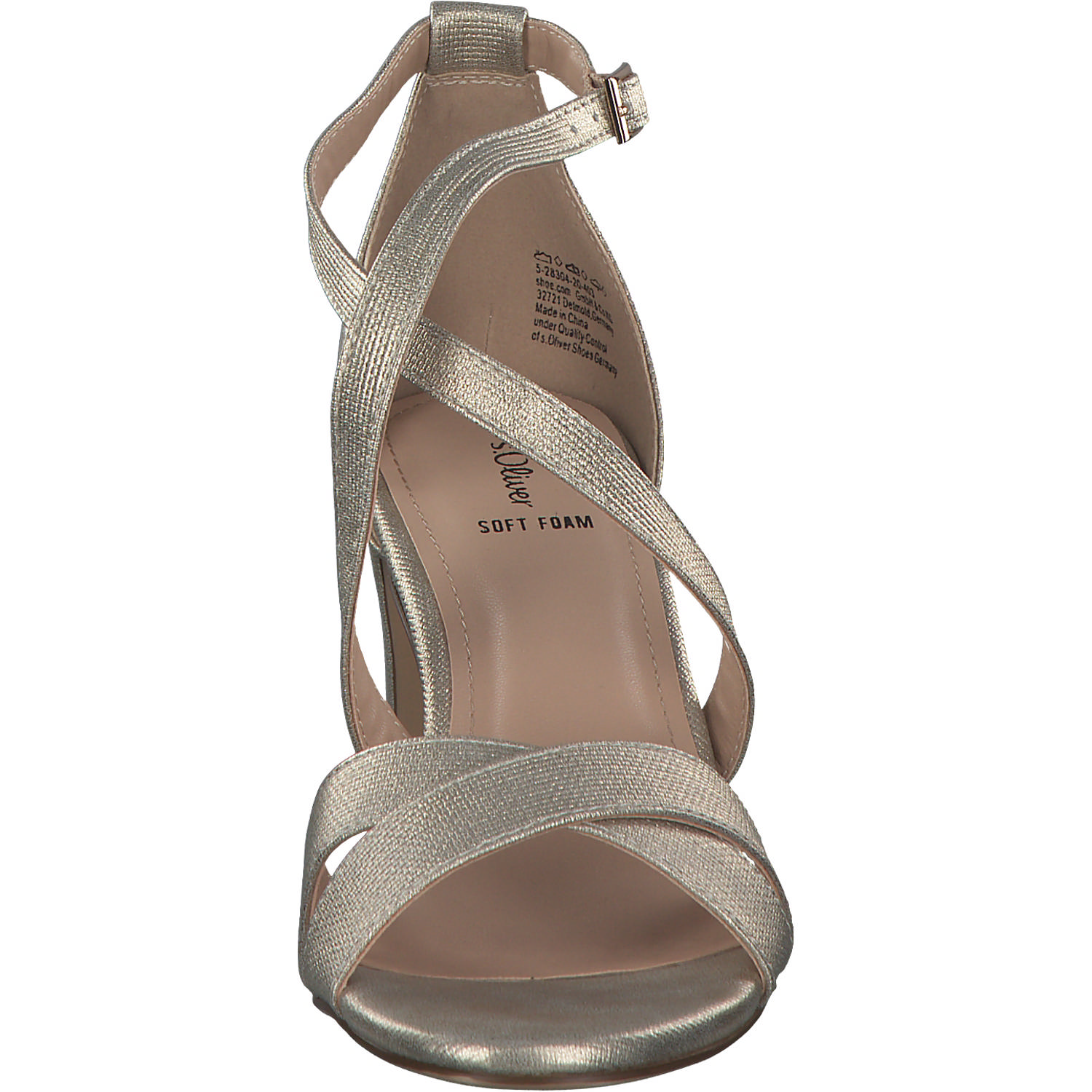 s. Oliver 28304, Plateau-Sandaletten, Damen, CHAMPAGNE