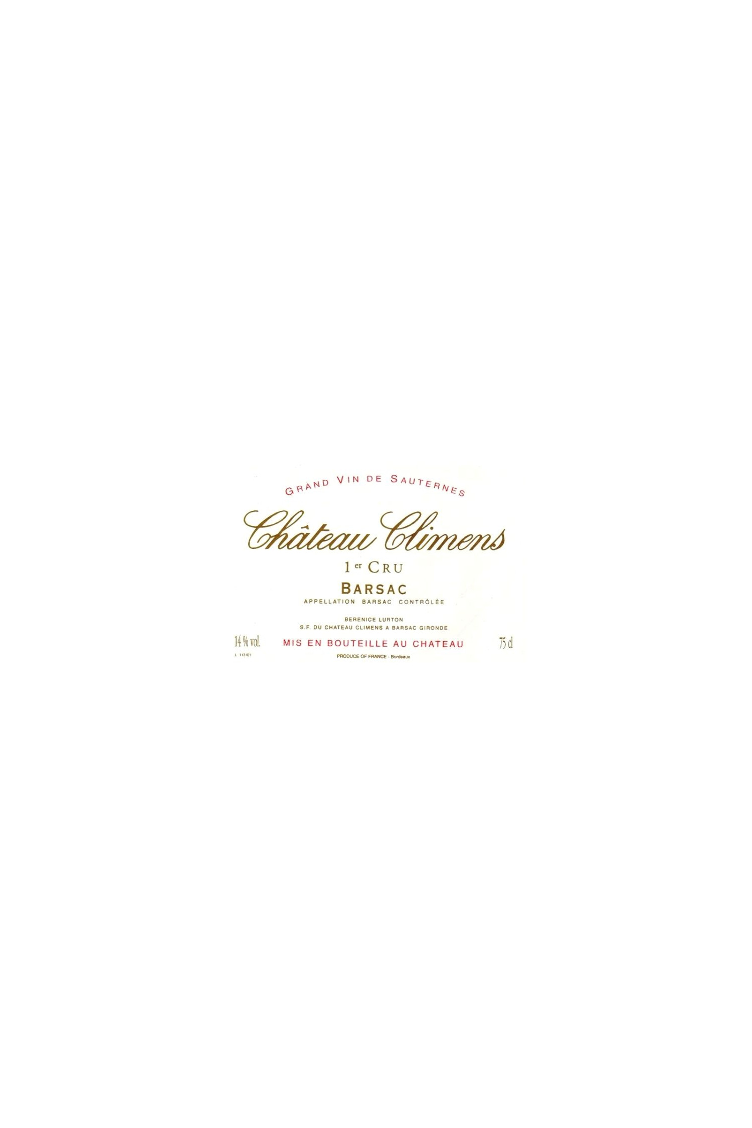 Château Climens 1964, Sauternes