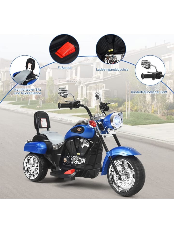 COSTWAY 6V Elektro Motorrad in Blau günstig kaufen 91 cm