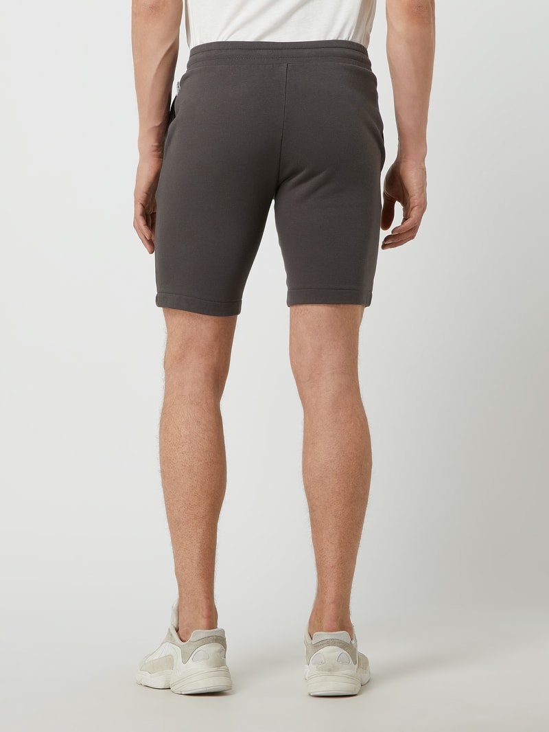Sweatshorts mit Logo Modell 'Nallar' in anthrazit