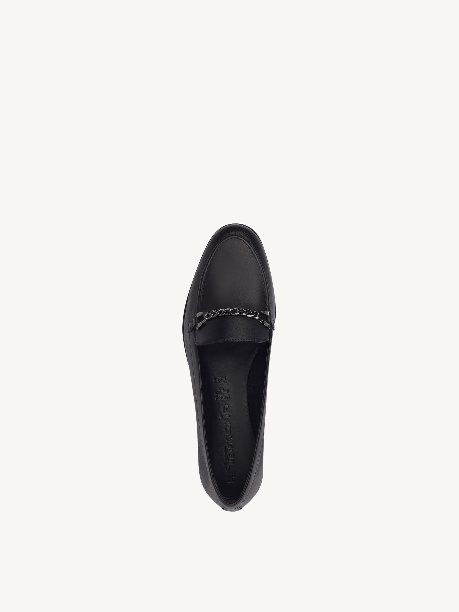Slipper en cuir - noir