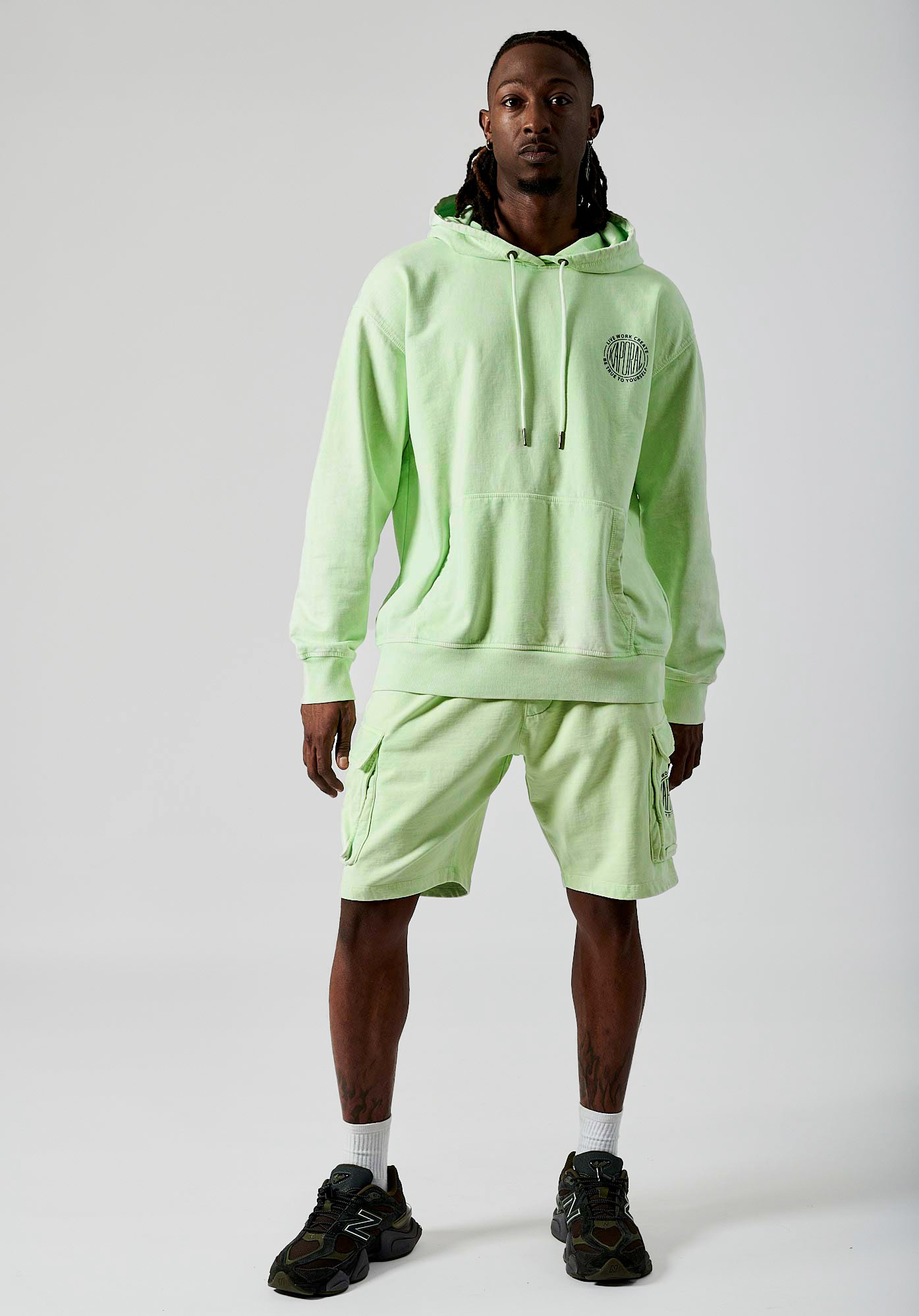 BINX   Short vert homme 100% coton