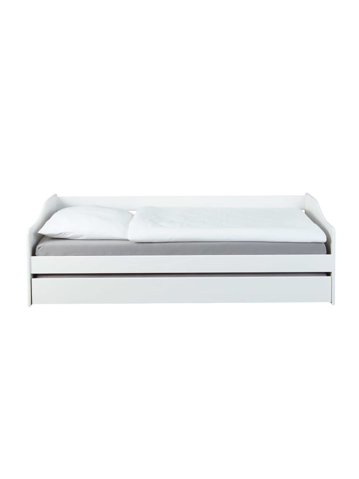 ebuy24 Bett Leonie Weiß 207 x 97 cm günstig kaufen onesize