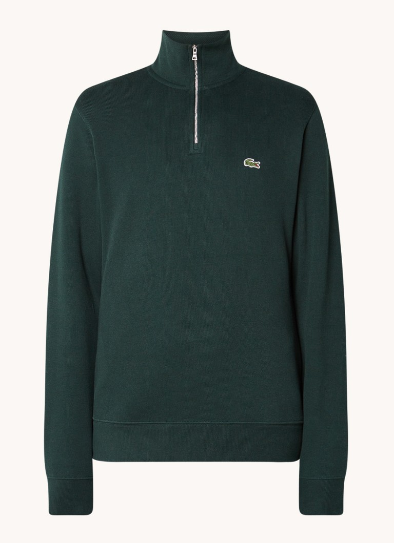 Lacoste Fine-knit pullover with half zip