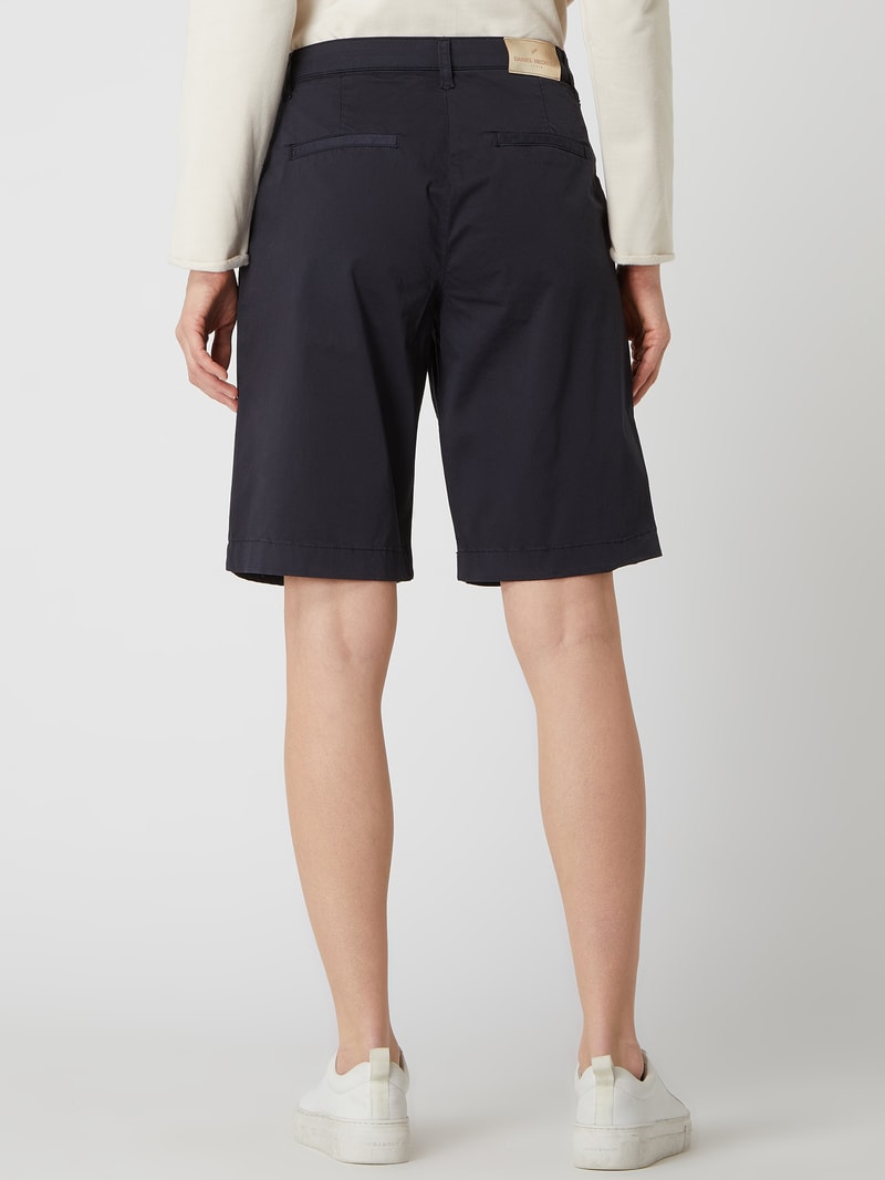 Bermudas mit Stretch-Anteil in marineblau