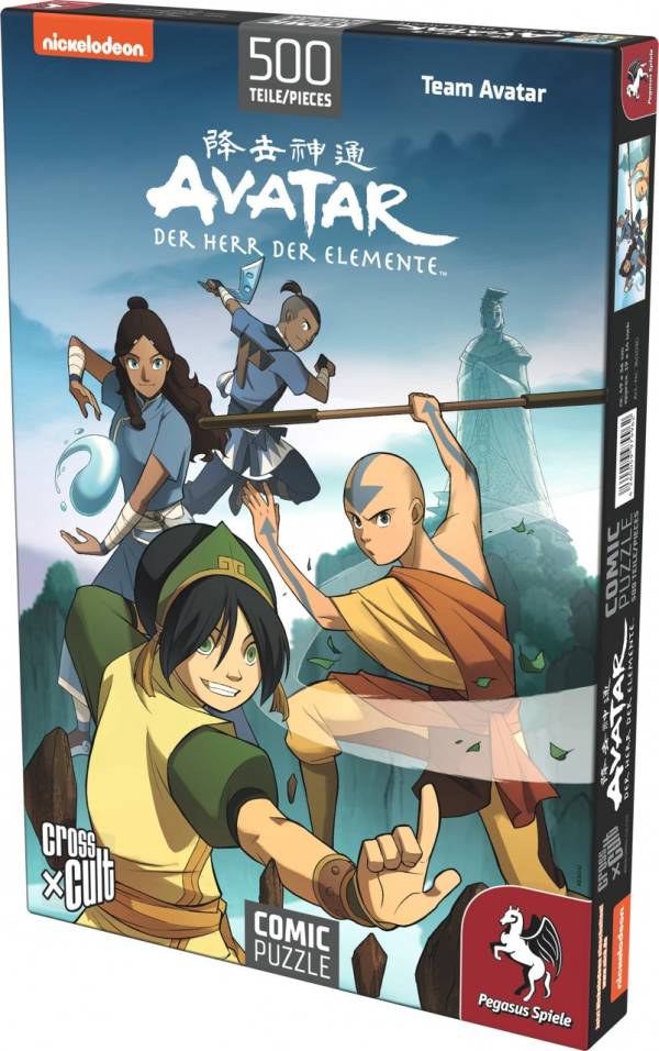 Puzzle: Avatar - Der Herr der Elemente (Team Avatar), 500 Teile (2. Wahl)